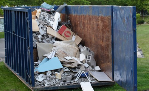 Office clearance team efficiently removing furniture